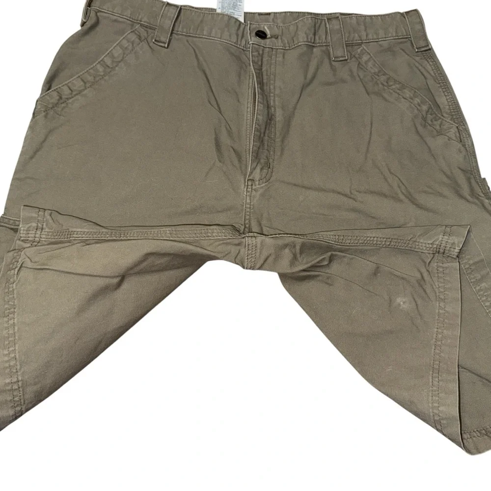 Carhartt B147 LBR Original Fit Canvas Work Shorts Khaki Green Men’s Sz 38